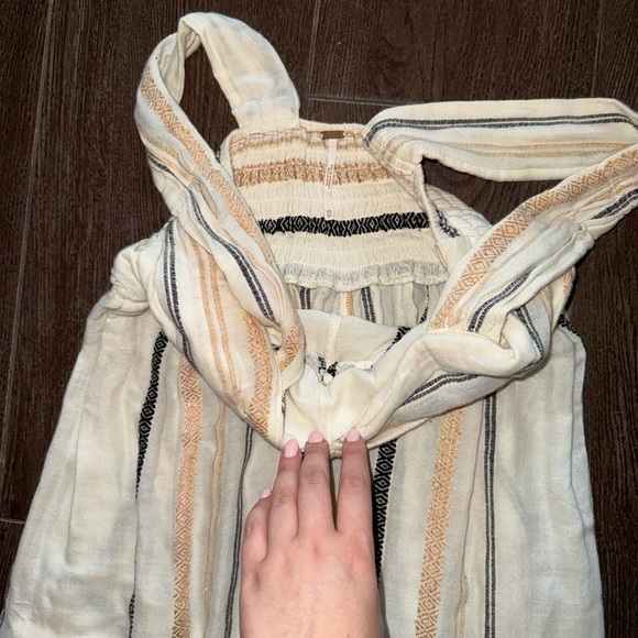 Free People Cream and Black Striped Jumpsuit - Picture 6 of 12